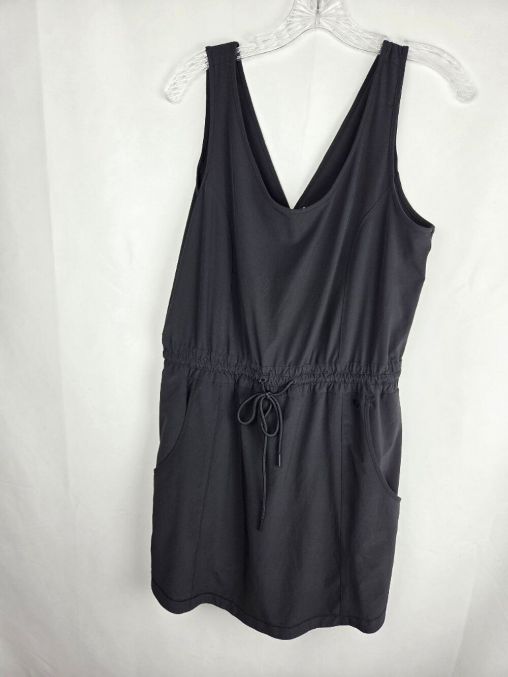 TOMMY BAHAMA Islandzone Romper Dress, M, Black Shorts, Sleeveless, Drawstring